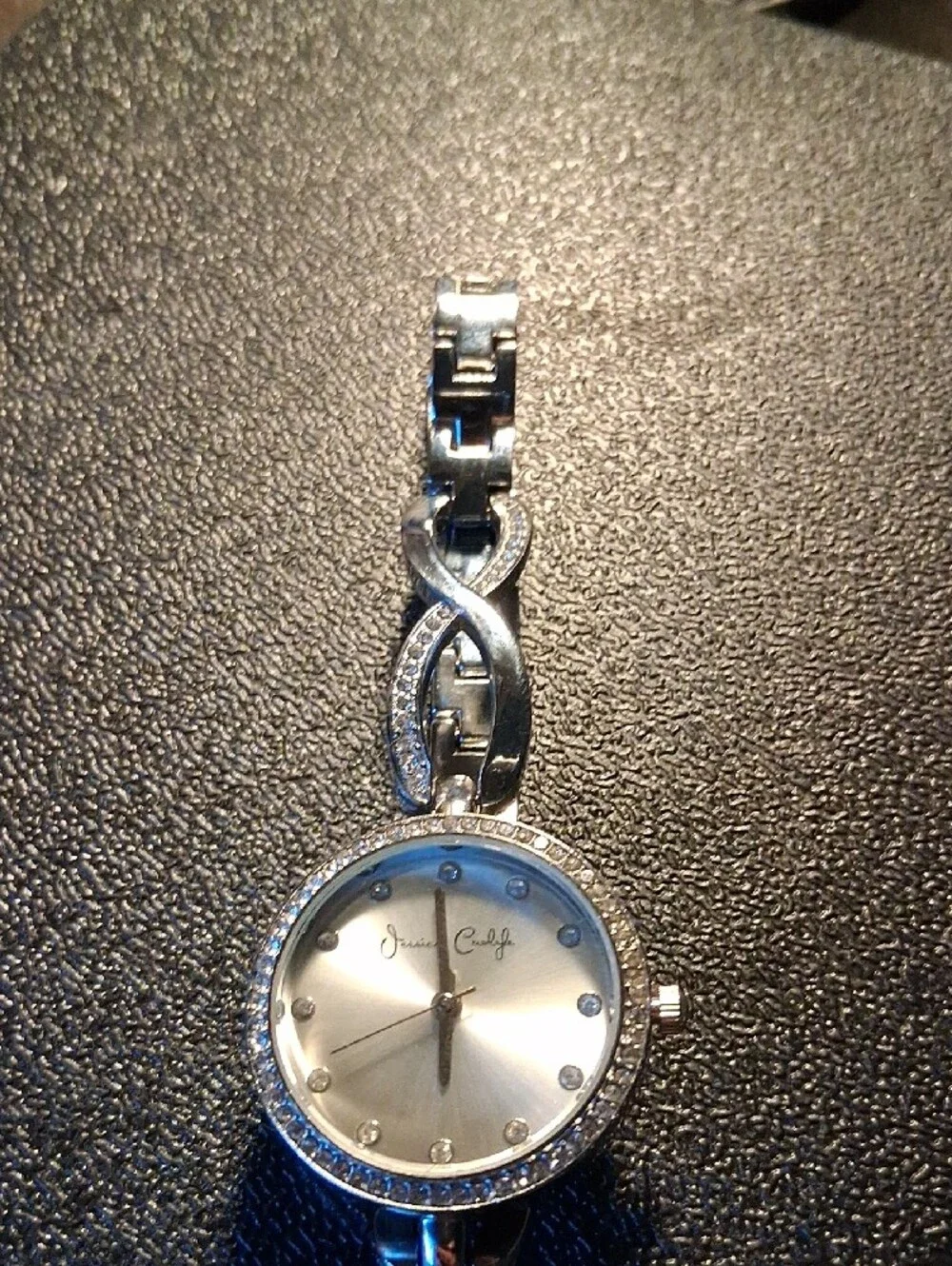 Silver Crystal Accent Womens Watch